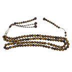سبحة حجر عين النمر (Tiger Eye) بلضم أفريقي | 100 حبة
