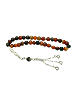 سبحة عقيق بشرابة معدنية | 33 حبة